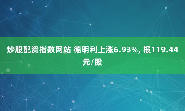 炒股配资指数网站 德明利上涨6.93%, 报119.44元/股
